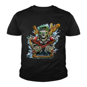 Skeleton Plumber Youth T-shirt - Monsterry
