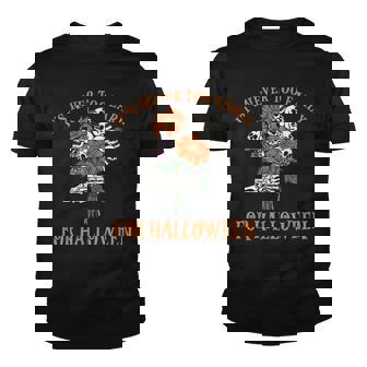 Skeleton Skull Flower Its Never Too Early For Halloween Youth T-shirt - Thegiftio