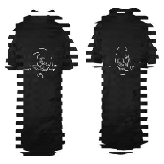 Skull Line Art Tshirt Youth T-shirt - Monsterry