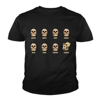 Skulls Of Modern America Funny Liberal Monkey Skull Tshirt Youth T-shirt - Monsterry AU
