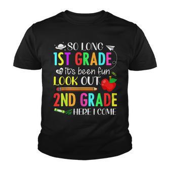 So Long First Grade 2Nd Grade Here I Come 1St Day Of School Youth T-shirt - Thegiftio UK