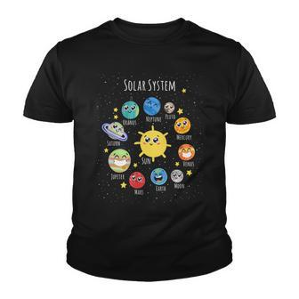 Solar System Childrens Illustration Youth T-shirt - Monsterry