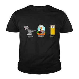 Solid Liquid Gas Dinosaur Youth T-shirt - Monsterry