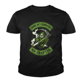 Sons Of Cannabis 420 Chapter Youth T-shirt - Monsterry