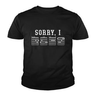 Sorry I Dgaf Funny Hidden Message Guitar Chords Tshirt Youth T-shirt - Monsterry UK