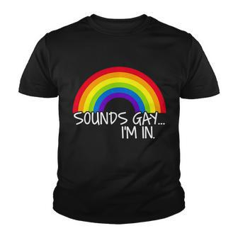 Sounds Gay Im In Funny Lgbt Tshirt Youth T-shirt - Monsterry DE