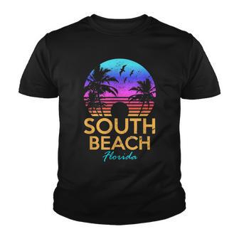 South Beach Florida Retro Sunset Summer Vibe Miami Aesthetic Youth T-shirt - Thegiftio UK