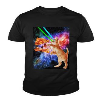 Space Hunger Flying Cat Pizza Bacon1 Tshirt Youth T-shirt - Monsterry