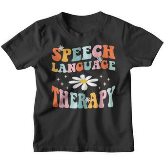 Speech Therapy Speech Language Therapy Pathologist Retro Slp V3 Youth T-shirt - Thegiftio UK
