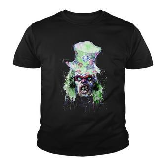 Spooky Clown Face Youth T-shirt - Monsterry