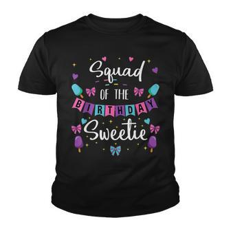 Squad Of The Birthday Sweetie Ice Cream Bday Party Friends Youth T-shirt - Seseable