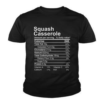 Squash Casserole Nutrition Facts Label Youth T-shirt - Monsterry CA