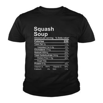 Squash Soup Nutrition Facts Label Youth T-shirt - Monsterry