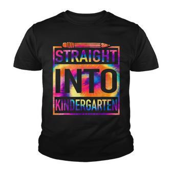 Straight Into Kindergarten Tie Dye Teacher Back To School Youth T-shirt - Thegiftio UK
