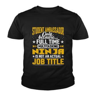 Student Ambassador Job Title Funny Gift Funny Academic Ambassador Great Gift Youth T-shirt - Monsterry CA