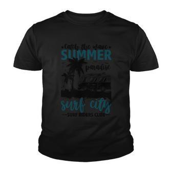 Summer Paradise Surf City Surf Riders Club Surfìng Youth T-shirt - Monsterry UK