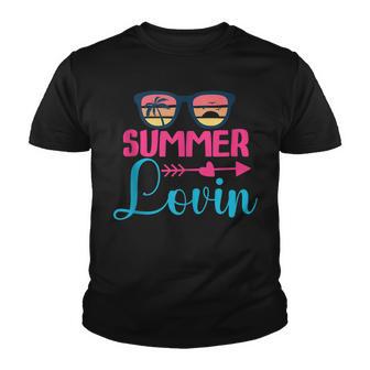 Sunglasses Summer Lovin With Beautiful Palm Tree Graphic Youth T-shirt - Thegiftio UK