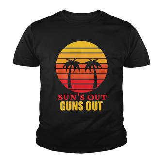 Suns Out Guns Out Summer Party Youth T-shirt - Monsterry UK