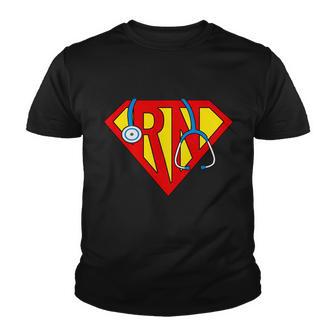 Super Rn Nurse Register Nurse Halloween Costume Youth T-shirt - Thegiftio UK