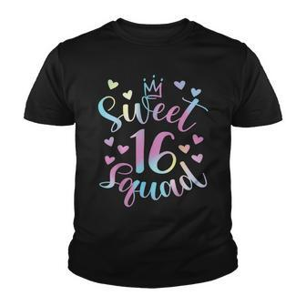 Sweet 16 Squad Girl Funny Sixnth Birthday Party Gifts Youth T-shirt - Seseable