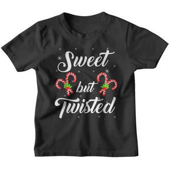 Sweet But Twisted Christmas Pajama Funny Candy Cane Gifts Youth T-shirt - Thegiftio UK