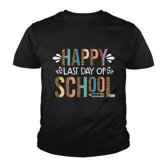 Teacher Graduation Leopard Happy Last Day Of School Gift Youth T-shirt - Monsterry