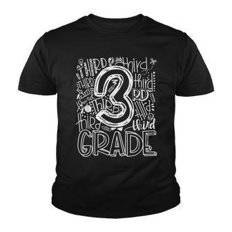 Team Kids Teacher Back To School 3Rd Third Grade Typography Youth T-shirt - Seseable