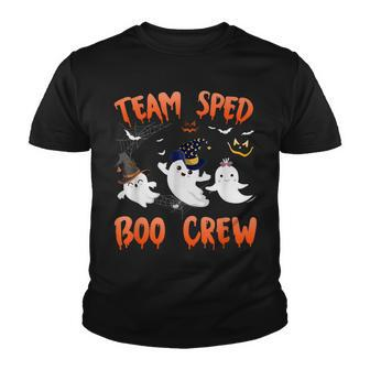 Team Sped Boo Crew Halloween Ghost Sped Special Ed Teacher Youth T-shirt - Seseable