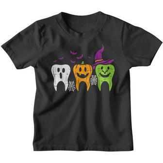 Th Ghost Pumpkin Witch Cute Dental Halloween Dentist Gift V3 Youth T-shirt - Thegiftio UK