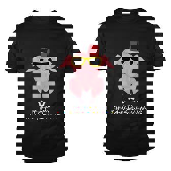 Thanksgiving Friends Funny Turkey Head Youth T-shirt - Monsterry