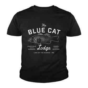 The Blue Cat Lodge Lake Of Ozarks Fish Youth T-shirt - Thegiftio UK