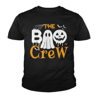 The Boo Crew - Scary Cute Ghost Pumpkin Halloween Youth T-shirt - Seseable