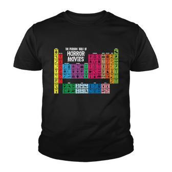 The Periodic Table Of Horror Movies Chemistry Science Youth T-shirt - Monsterry UK