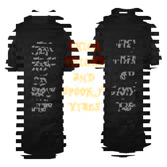 Thick Thighs And Spooky Vibes Spooky Season Halloween V2 Youth T-shirt | Seseable CA