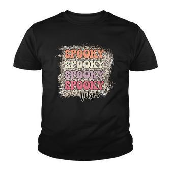 Thick Thights And Spooky Vibes Happy Halloween Retro Style Youth T-shirt - Seseable
