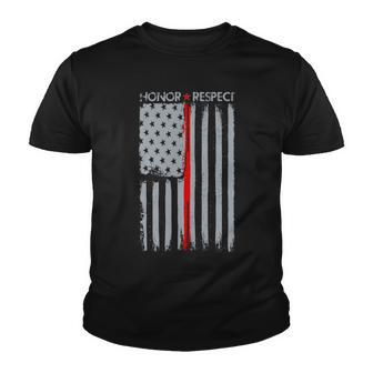 Thin Red Line American Flag Tshirt Youth T-shirt - Monsterry UK