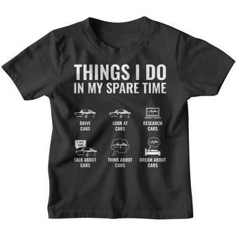 Things I Do In My Spare Time Funny Car Enthusiast Car Guy Youth T-shirt - Thegiftio UK