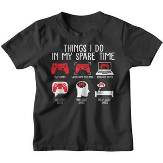 Things I Do In My Spare Time Funny Video Gamer Gaming Youth T-shirt - Thegiftio UK