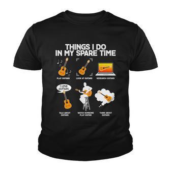 Things I Do In My Spare Time Guitar Fan Youth T-shirt - Thegiftio UK
