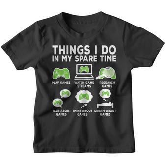 Things I Do In My Spare Time Video Game Funny Gamer Gaming Youth T-shirt - Thegiftio UK
