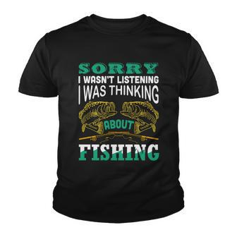 Thinking About Fishing Funny Tshirt Youth T-shirt - Monsterry AU