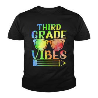 Third 3Rd Grade Vibes Tie Dye Back To School Teacher Student Youth T-shirt - Thegiftio UK