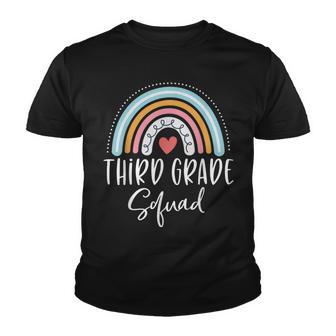 Third Grade Squad Cute Rainbow Heart 3Rd Grade Teacher Youth T-shirt - Thegiftio UK