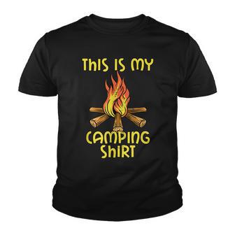 This Is My Camping Funny Bonfire Camping Lovers Youth T-shirt - Thegiftio UK