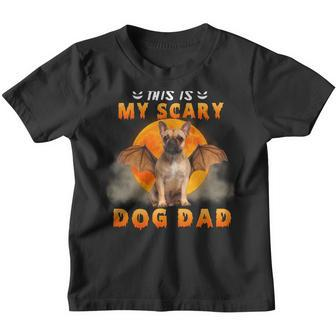 This Is My Scary Dog Dad Costume French Bulldog Halloween Youth T-shirt - Thegiftio UK