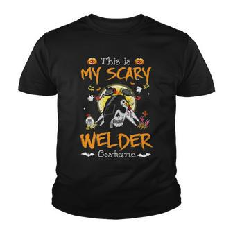 This Is My Scary Welder Costume Funny Halloween Youth T-shirt - Thegiftio UK
