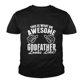 This Is What An Awesome Godfather Looks Like Tshirt Youth T-shirt - Monsterry DE