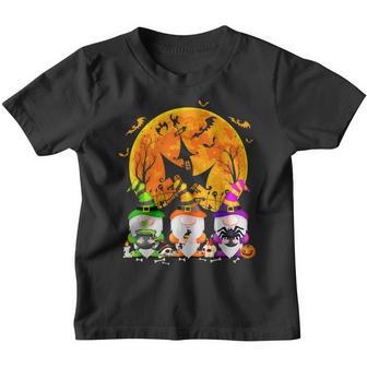 Three Gnomes Happy Halloween Fall Candy Corn Pumpkin V2 Youth T-shirt - Thegiftio UK