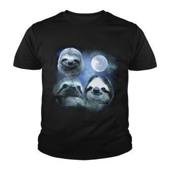 Three Sloths In Space Tshirt Youth T-shirt - Monsterry