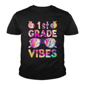 Tie Dye 1St Grade Vibes Teacher First Day Of Back To School Youth T-shirt - Thegiftio UK